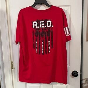 Nine Line "Red" Graphic Men's T-Shirt. Size 3XL